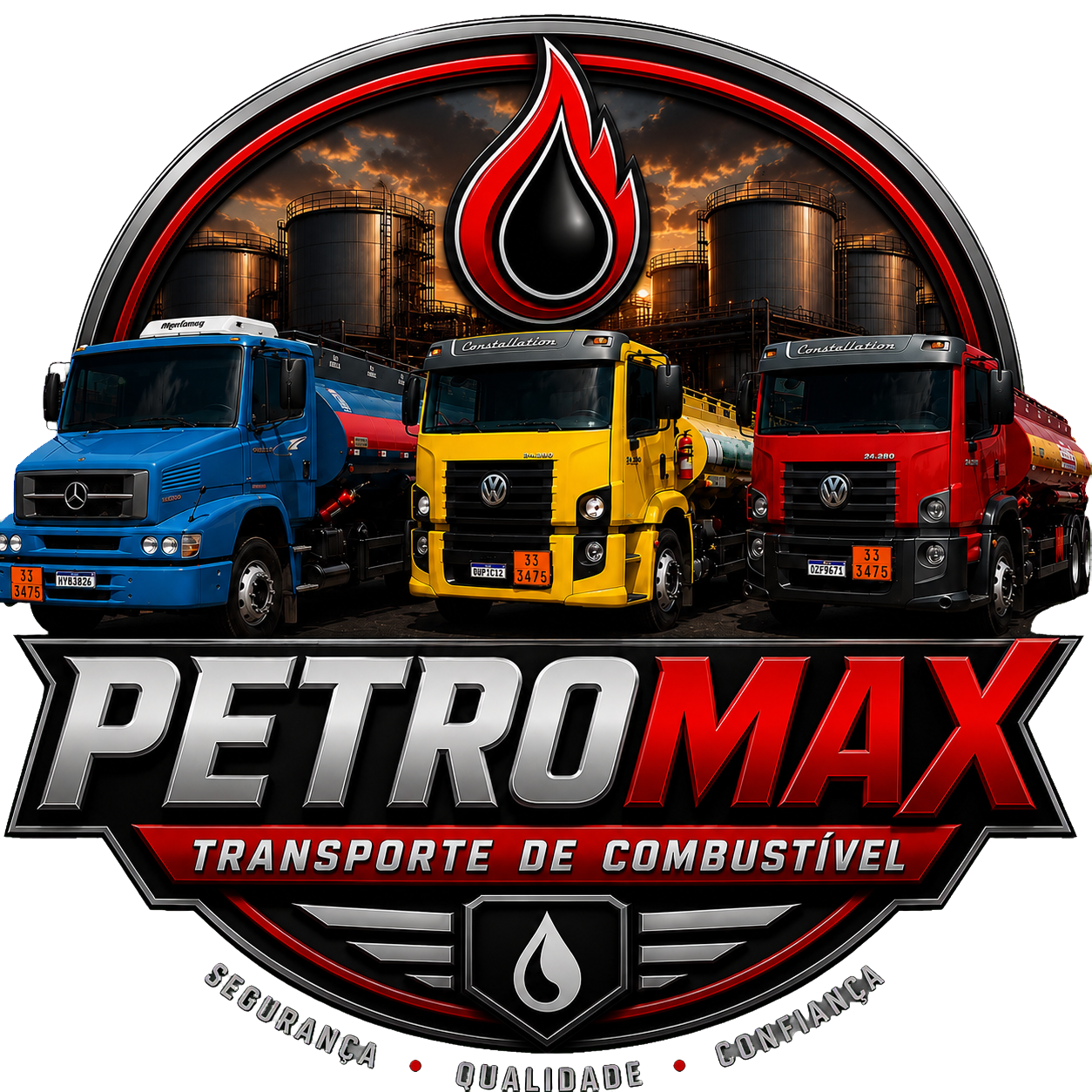Logotipo da PETROMAX Transporte de Combustível